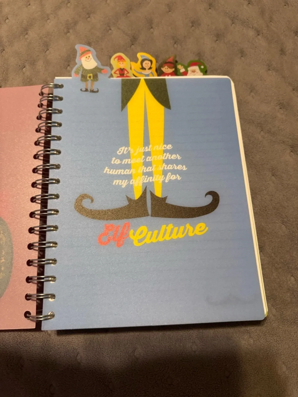 NEW Elf Themed Spiral Notebook and Pen